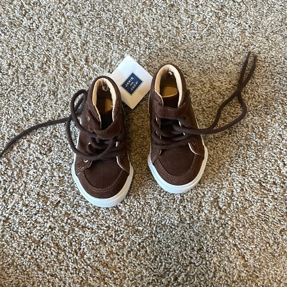 Janie and Jack brown hightop shoes